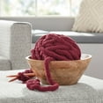Mainstays Chunky Chenille Yarn, 31.7 yd, Burgundy, 100 Polyester