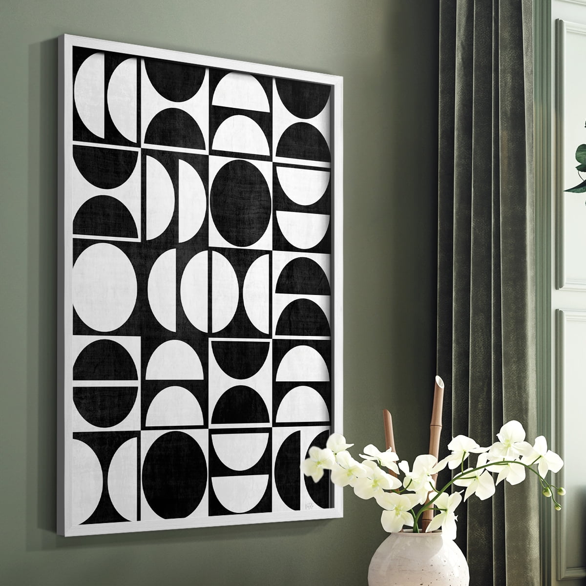 Modern Semis in White Solid Wood 8 x 10 Framed Print