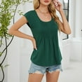 thumbnail image 3 of Duojiaj Women's Casual Short Sleeve T Shirt Summer Basic Round Neck Loose Fit Comfortable Soft Top Tee For Ladies Women's T-Shirts, 3 of 5