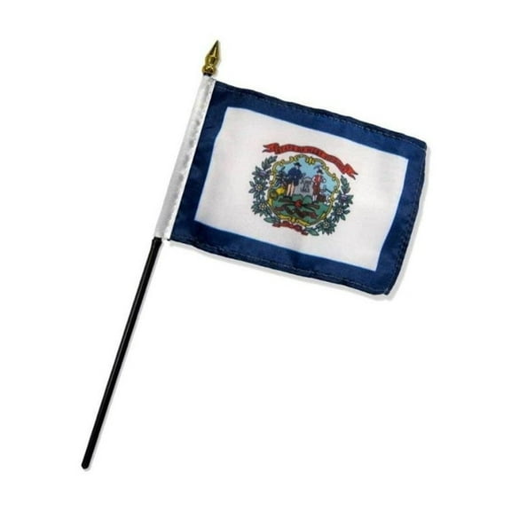 West Virginia 4x6in Stick Flag