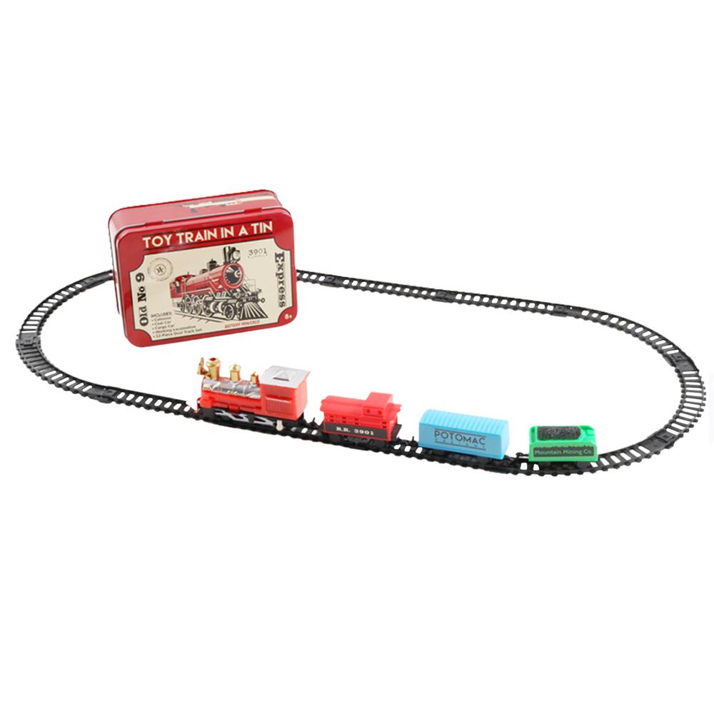 Famure Kids Train Set Mini Electric Railcar Train Railway Learning