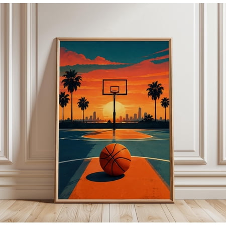Basketball Poster Basketball Print Basketball Wall Art Basketball Room Decor Sports Poster Sports Print Sports Wall Art Minimalist Home Poster Poster Print Only
