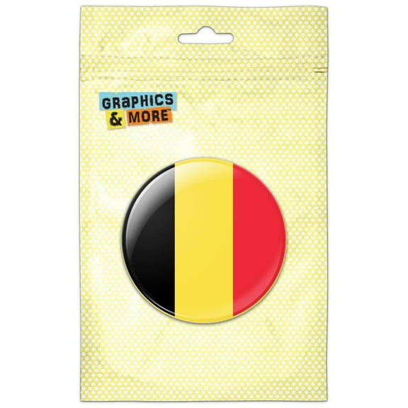 Belgium National Country Flag Pinback Button Pin Badge