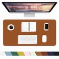 thumbnail image 2 of Leather Desk Pad, Extended Gaming Mouse Pad, Desk Keyboard Mat, Waterproof Desk Writing Pad, Desk Accessories for Office and Home (27.6" x 13.8", Light Brown), 2 of 8