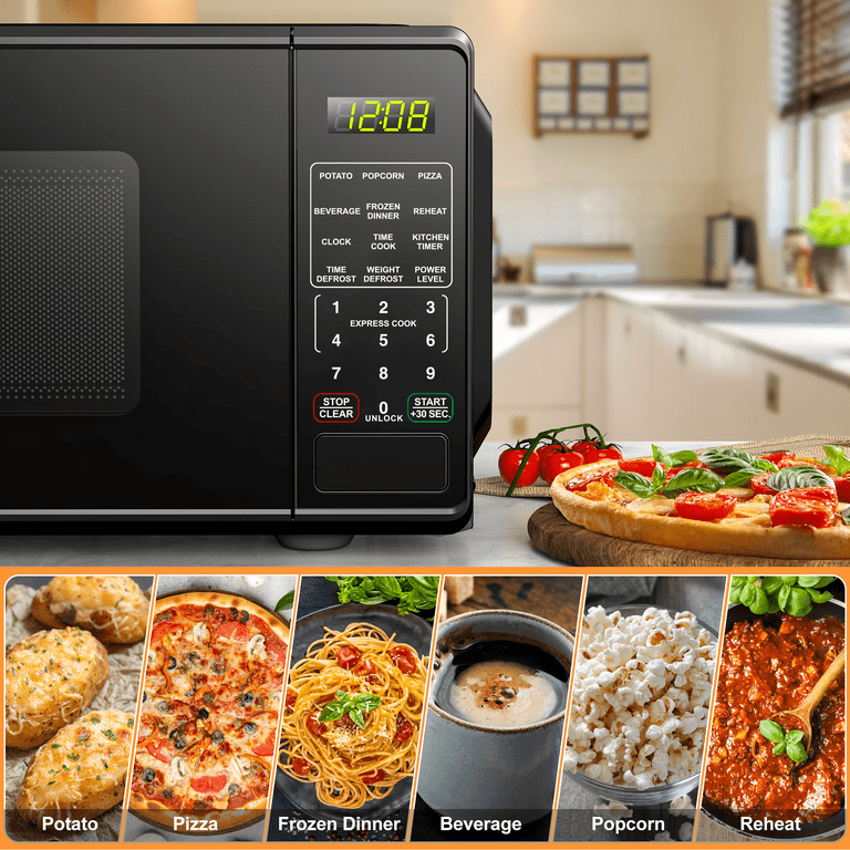 『HAMI VEN 6337 BLACK×SILVER』 Free Shipping! Mainstays Compact Countertop Microwave Oven
