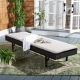 thumbnail image 4 of SAFAVIEH Cam Contemporary Modern Outdoor Patio Sunlounger, Black/Light Grey, 4 of 16