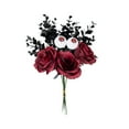 thumbnail image 1 of Ramo de rosas con forma de globo ocular para Halloween, simulación de decoración, esquejes de flores artificiales ligeros para regalo, fiesta temática Rojo, 1 of 8