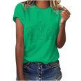 thumbnail image 1 of Camisetas con cuello redondo y estampado de Pascua para mujer, blusas femeninas cómodas a la moda, Tops Fridja bn2826, 1 of 6