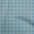 thumbnail image 1 of oneOone Viscose Chiffon Medium Blue Fabric Asian Block Quilting Supplies Print Sewing Fabric By The Yard 42 Inch Wide, 1 of 1