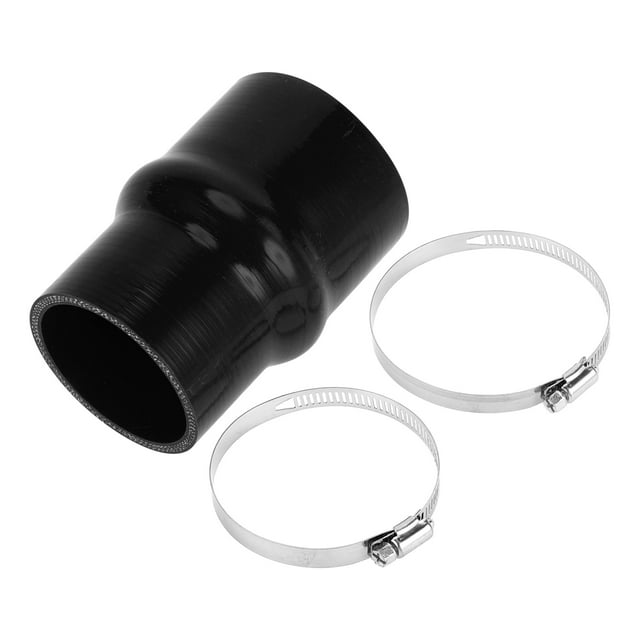 Conjuntos Únicos 1 Set 127mm/5" Longitud Manguera de Silicona Hump Acoplador Manguera de Silicona con Abrazaderas Manguera Hump Manguera de Refrigerante Universal Negra 70mm/2.76"-80mm/3.15" ID