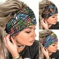 thumbnail image 2 of GROFRY Decorative Hair Band Comfortable Bright Colors Floral Print Headband for Yoga, 2 of 8