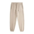 thumbnail image 1 of Pantalones largos para hombre, color liso, informales, con cordón en el tobillo, pantalones largos para hombre, 1 of 5