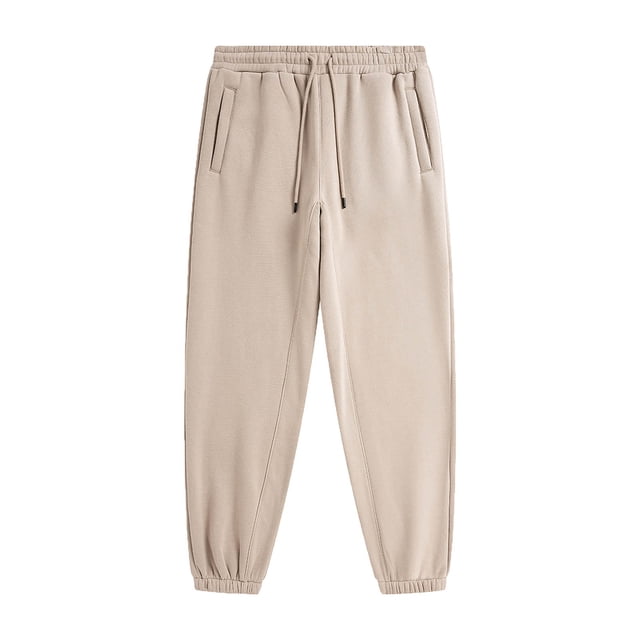 Pantalones largos para hombre, color liso, informales, con cordón en el tobillo, pantalones largos para hombre