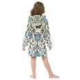 thumbnail image 7 of FORMRS Niños Bathrobe Unisex Hooded Robe Soft Plush Pajamas Sleepwear, Size 2-3T, Blue Floral, 7 of 7