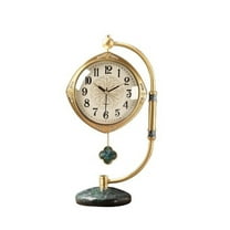 Brass Pendulum Desktop Clock Light Luxury Living Room Mute Decorative Quartz Table Clock Pendulum