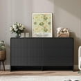 thumbnail image 5 of FURNIWAY Black 6 Drawer Dresser Push to Open Modern Curved Long Dresser for Bedroom Living Room Closet, 5 of 9