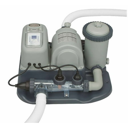 intex saltwater system pump filter cartridge krystal clear pool generator salt chlorine