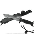 thumbnail image 3 of CSGO 12" Tactical Hunting Knife Bowie Damascus Look Steel 3D Pattern Fixed Blade, 3 of 6