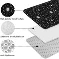 thumbnail image 5 of Black White Gothic Moon Flower Leaf Pattern Bathroom Rugs Sets 3 Piece,Toilet Cover Set,Absorbent Non Slip Bathroom Mats Sets with U-Shaped Contour Rug Toilet Rug Set, 5 of 5