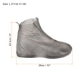 thumbnail image 2 of Unique Bargains 26x20.5cm Surchaussures Pliables Réutilisables en Silicone Imperméables, Gris, 2 of 7