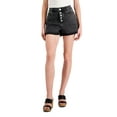 thumbnail image 2 of INC International Concepts Womens High Rise Button Fly Shorts Black 6, 2 of 3