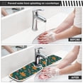 thumbnail image 5 of Coolnut 2 Pack Faucet Dry Mat for Kitchen Sink,Gingerbread Man Green 30x5 Inch Faucet Drying Mat Absorbent Mat Fast Dry Mat for Kitchen, Bathroom, 5 of 7