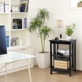 thumbnail image 4 of Costway 3-tier Side Table Nightstand  Sofa End Table W/ Baffles and Round Corners Black, 4 of 10