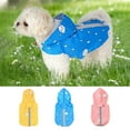 thumbnail image 2 of Reflective Pet Raincoat - Rainproof Fastener Tape Waterproof Multifunctional Hooded Pets Rain Slicker for Summer, 2 of 8