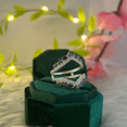 thumbnail image 4 of Black and White Diamond Engagement Ring Guard in 925 Sterling Silver- Mothers Day Special, 4 of 7