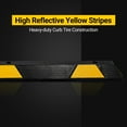 thumbnail image 4 of 2-pack Heavy Duty Rubber Parking Curb, 72 Inch Extra Wide Garage Floor Stopper Professional Parking Lot Stopper w/Yellow Reflective Tape for Vehicles Truck Driveway, 4 of 7