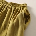 thumbnail image 5 of Seductiva Soft Leggings for Women Women's Cotton and Linen Blended Casual Nine Point Pants with Elastic Waist Loose Artistic Wide Leg Pants Spring and Summer Large Size Carrot Pants for Women, 5 of 5