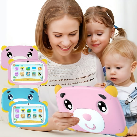 Sentmoon Gaming Accessories Children's Tablets Computer WiFi Bluetooth True Android 11.0 Tablets 7-inch Children's Early Education Learning Machine Parent-child Gift Machine Tablet PC Computer Access