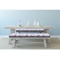 thumbnail image 2 of Floral Bench Pad, Thriving Seasonal Plants with Randomly Distributed Lilac Posies Abstract Style, HR Foam Cushion with Decorative Fabric Cover, 45" x 15" x 2", Violet and White, by Ambesonne, 2 of 3
