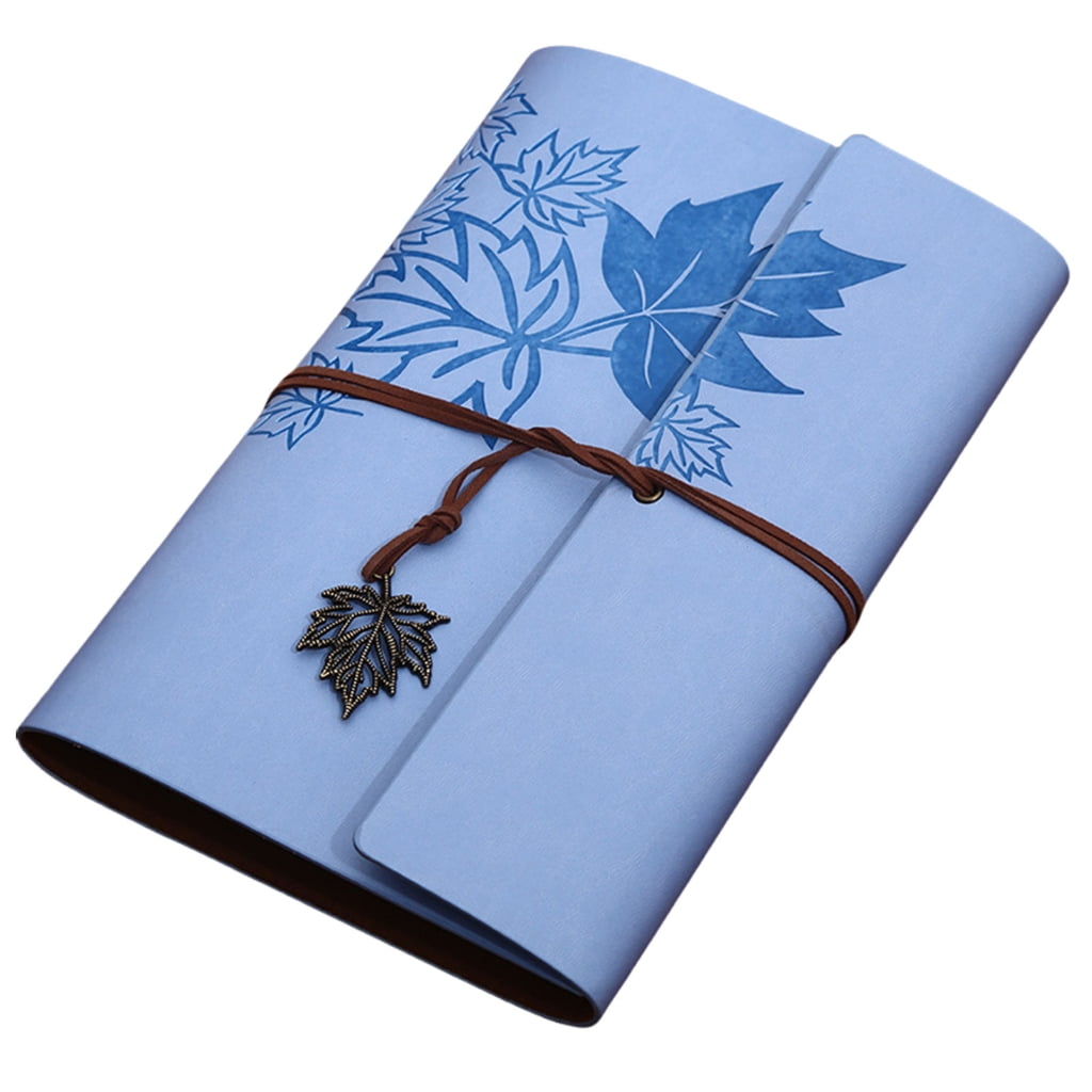 PU Leather Journal Notebook 160 Unlined Pages Refillable Vintage Sketchbook
