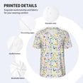 thumbnail image 3 of Hirioo Education And Science for Men's Baseball T-shirt Shirts Short Sleeve Casual Summer Button Stretch T Shirts,Size S-4XL-Large, 3 of 7