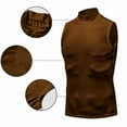 thumbnail image 3 of zbxnLI Men's Mock Turtleneck Tank Tops Quick Dry Athletic T-Shirts Sleeveless Workout Running Tank Slim Tees, 3 of 5