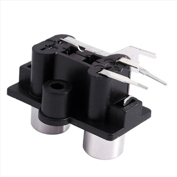 20pzs Conector Hembra Clavija de Video y Audio Estereo de 2 Posiciones de Montaje de PCB