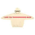 thumbnail image 6 of Hoodies for Boys Unisex Kids Letter Print Hooded Sweatshirt with Drawstring Soft Pullover Long Sleeve Comfortable Daily Wear Sweatshirt for Boys Beige 3 Y-4 Y, 6 of 6
