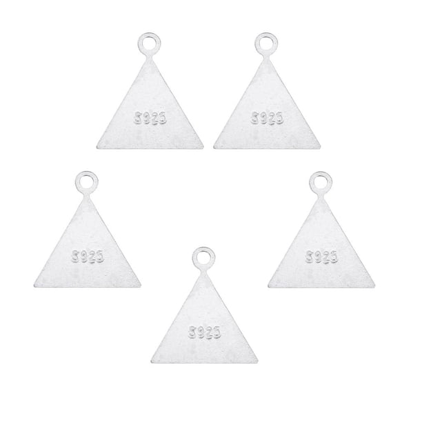 5 piezas de de plata esterlina, pendiente de moda, colgante de gota con lazo, fabricación de joyas de bricolaje, pendientes, collar de pulser 12x10mm tri Baoblaze Sterling Silver Charms Pendant