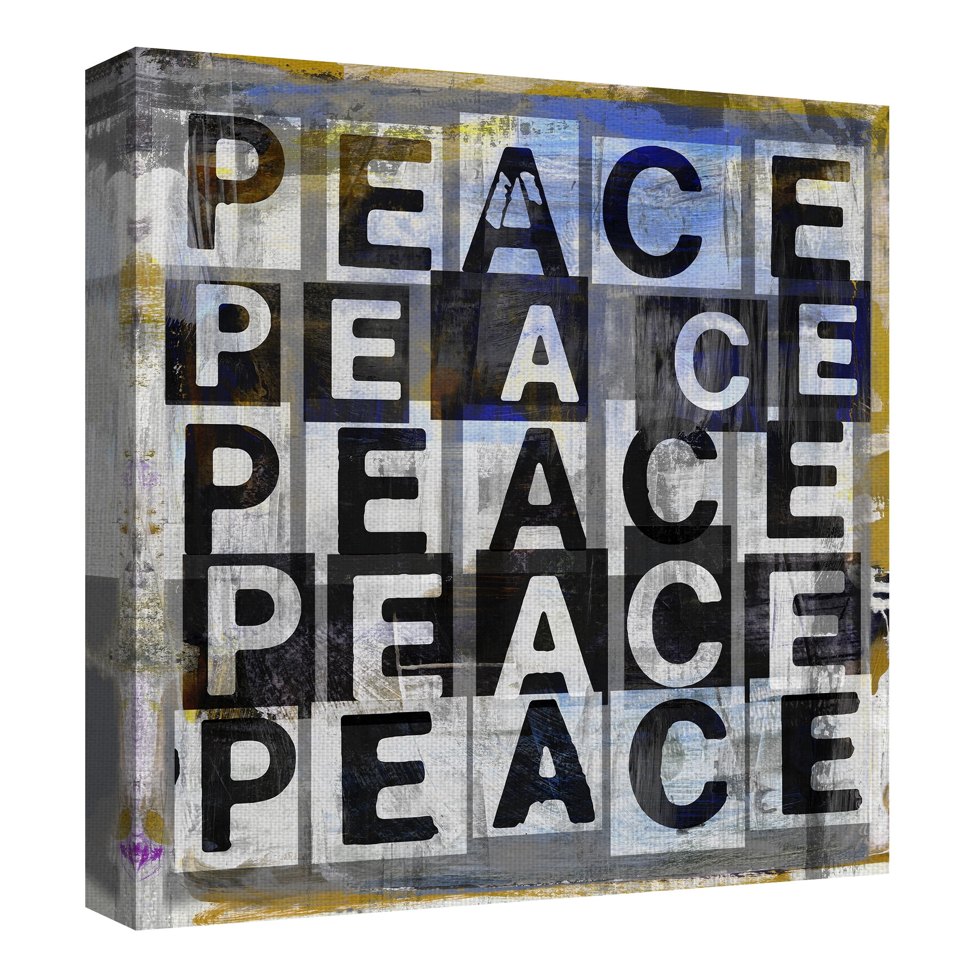 Masterpiece Art Gallery Peace Abstract Sign by Sven Pfrommer Canvas Art Print 24" x 24"