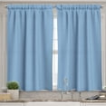 thumbnail image 2 of Ambesonne Checkered Valance & Curtain, Gingham Monochrome, 55"x24", White Blue, 2 of 6