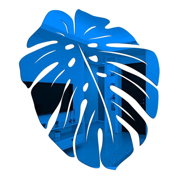 3D Mirror Leaf Flower Acrylic Mural Decal Removable Wall Sticker DIY Home Decor Self Adhesive Mirror Stickers for Living Room Bedroom Wall Decoration Home Improvement Removable Wall Art Sticker