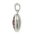 thumbnail image 2 of FB Jewels Sterling Silver Red Enamel & Marcasite Heart Locket, 2 of 4