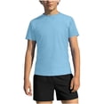 thumbnail image 2 of ITSAME Boys Swimwear Set Crewneck Tops and Swim Trunks Quick-Dry Beach Surfing Swimsuit 2-Piece Light Blue Size 5-6, 2 of 9