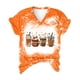 thumbnail image 3 of Camiseta con cuello en V para mujer Camiseta con estampado de Halloween Camiseta de manga corta Tops Pompotops  hkajfhjk473054, 3 of 6