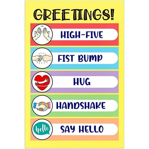 Class Greetings Poster Classroom Decorations,Classroom Rules Poster,Classroom Posters,Educational Poster for Preschool Kindergarten,Back to School Teacher Classroom Supplies
