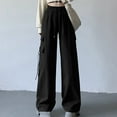 thumbnail image 5 of Kmdttou Cargo Pants Mid-waist Pocket Overalls Casual Pants In Spring And Summer, 5 of 6
