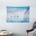 thumbnail image 1 of Ocean Tapestry, Sail Boats Sea Regatta Race Sports Panoramic View Seascape Summer Sky Photo, Wall Hanging for Bedroom Living Room Dorm Decor, 60W X 40L Inches, Light Blue and White, by Ambesonne, 1 of 2