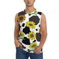 thumbnail image 2 of Picia Sunflowers Country mens Cotton Tank Undershirts , Moisture-wicking Ribbed Tanks, Lightweight Cotton Tank Undershirts-Small, 2 of 8
