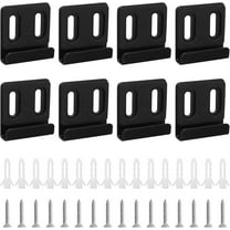 Mirror Clips, 8Pcs Stainless Steel Mirror Holder Glass Retainer Clips Metal Mirror Support Brackets Wall Mounting Hanger for Frameless Mirror (Black)